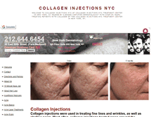 Tablet Screenshot of collageninjectionsnyc.org
